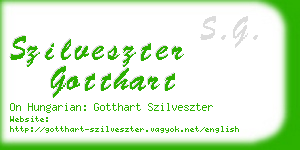 szilveszter gotthart business card